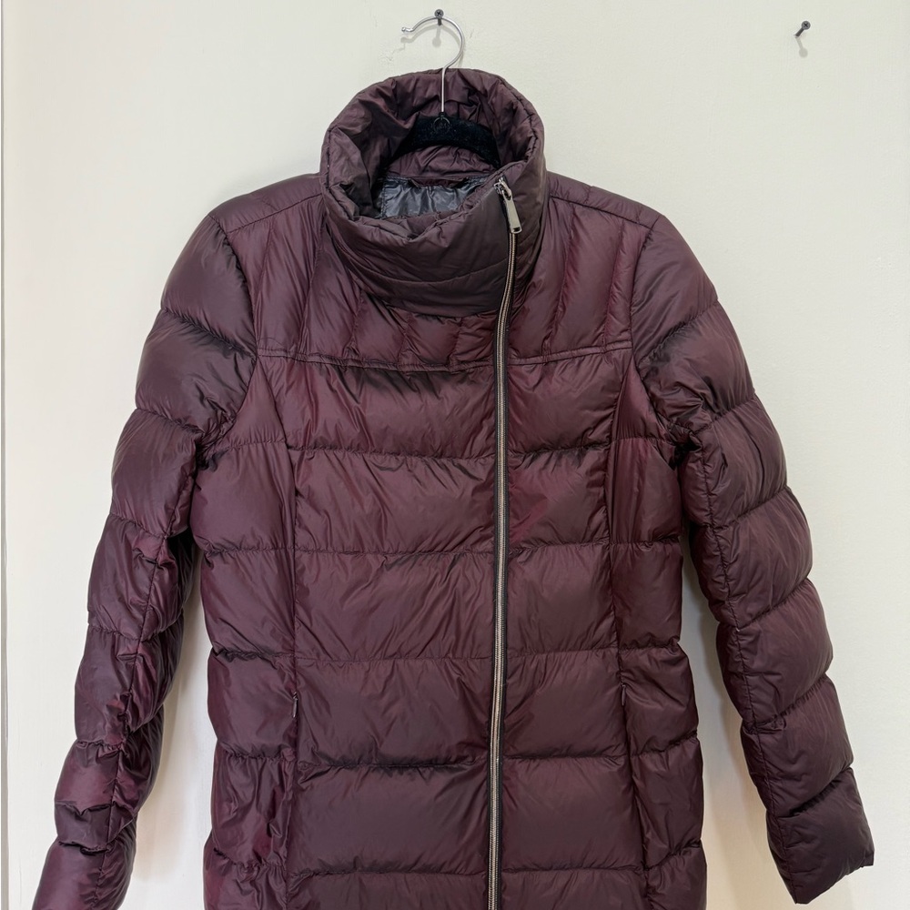 Saks Fifth Avenue Deep Burgundy Puffer Jacket